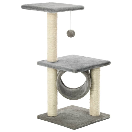 Albero per Gatti con Tiragraffi in Sisal 65 cm Grigio cod mxl 15195