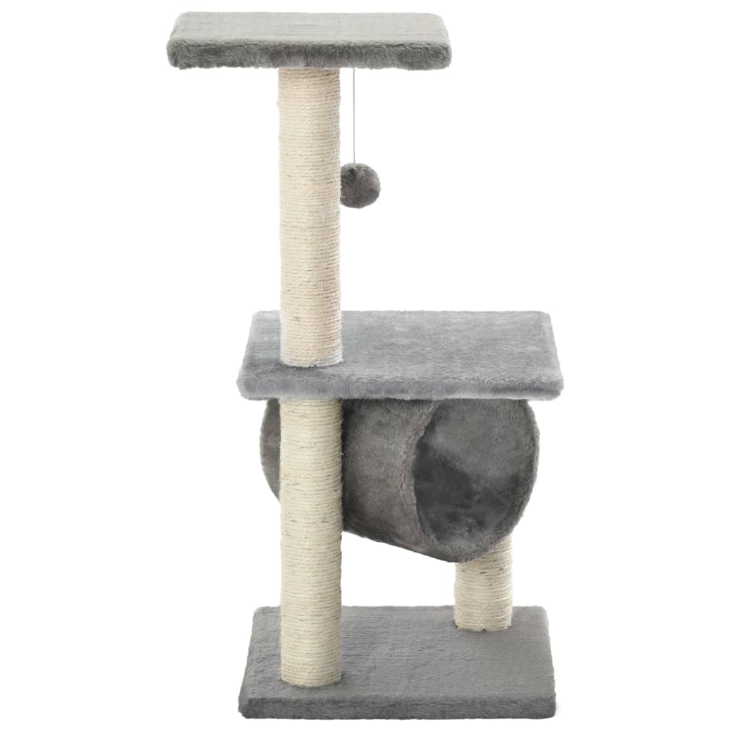 Albero per Gatti con Tiragraffi in Sisal 65 cm Grigio cod mxl 15195