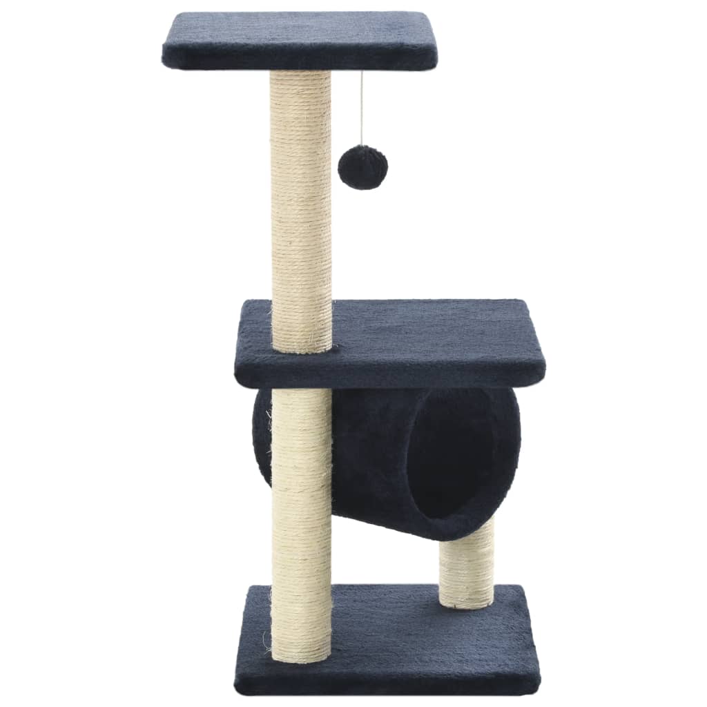 Albero per Gatti con Tiragraffi in Sisal 65 cm Blu Scuro 170550