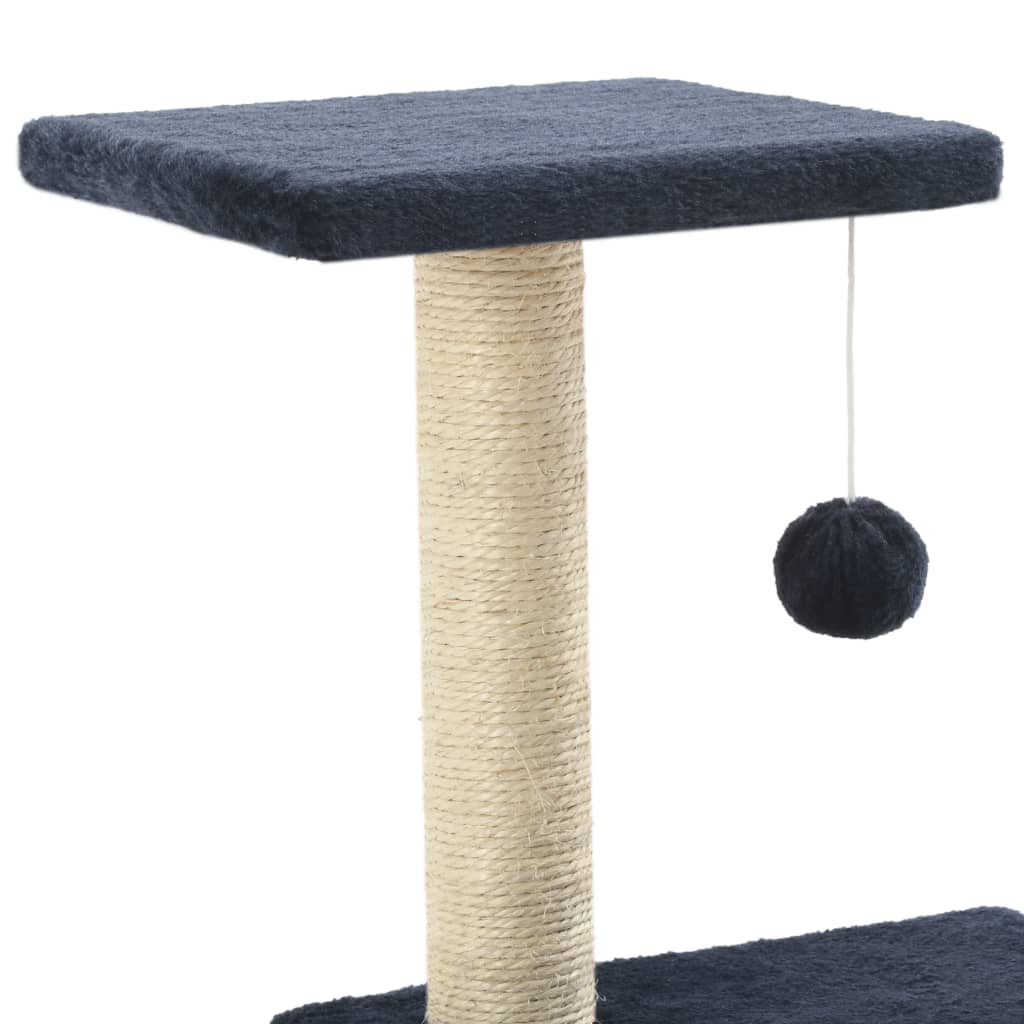 Albero per Gatti con Tiragraffi in Sisal 65 cm Blu Scuro cod mxl 19737