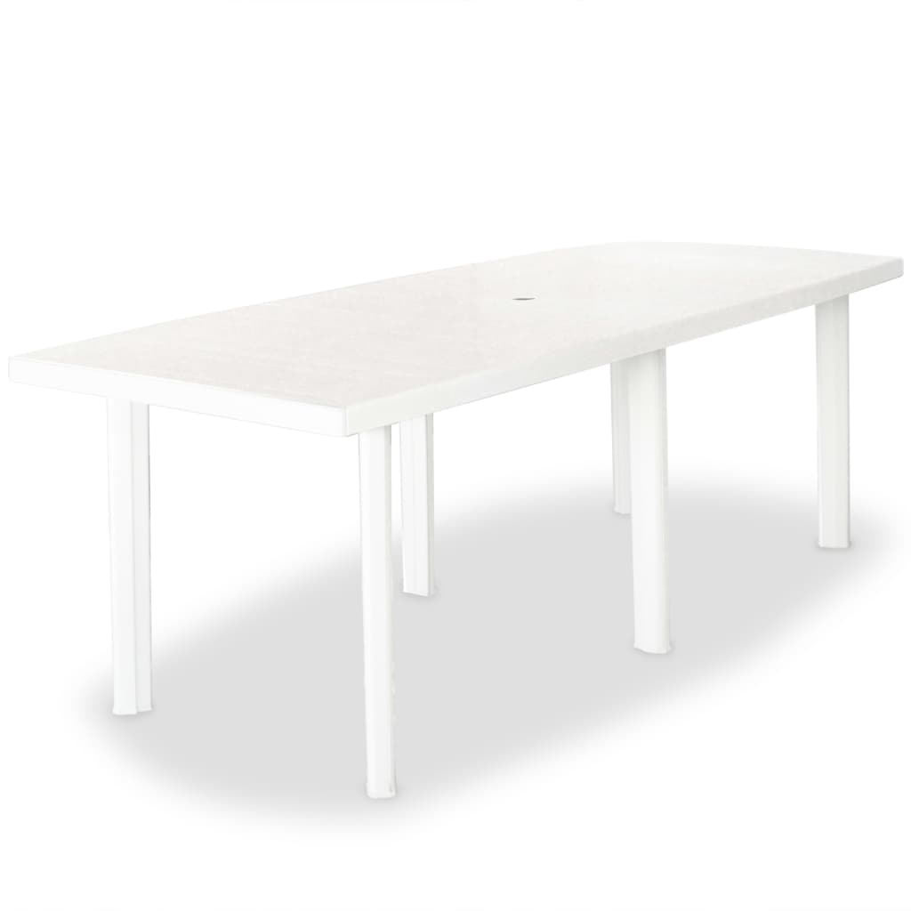 Set da Pranzo da Giardino 9 pz in Plastica Bianco 275076