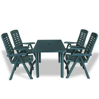 Set da Pranzo da Giardino 5 pz in Plastica Verde cod mxl 34812