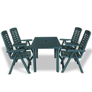 Set da Pranzo da Giardino 5 pz in Plastica Verde 275079