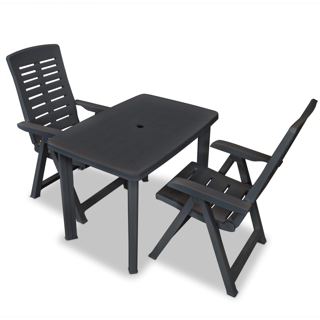 Set da Bistrot 3 pz in Plastica Antracite cod mxl 37966