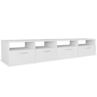 Mobile Porta TV 2 pz in Truciolato 95x35x36 cm Bianco