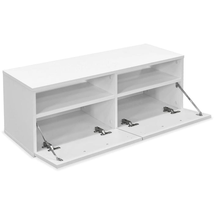 Mobile Porta TV 2 pz in Truciolato 95x35x36 cm Bianco