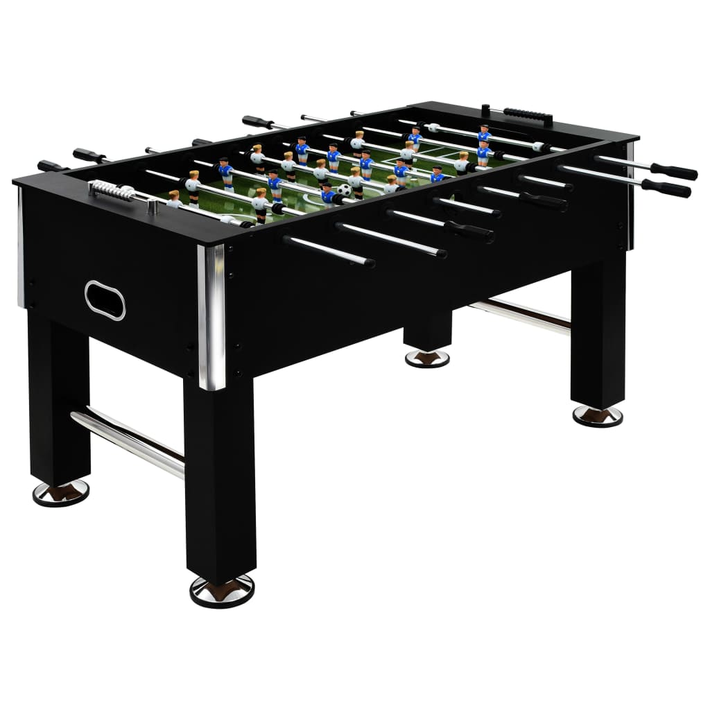 Tavolo Calcio Balilla in Acciaio 60 kg 140x74,5x87,5 cm Nero