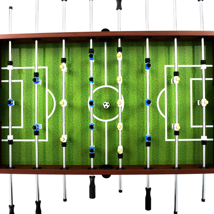 Tavolo Calcio Balilla in Acciaio 140x74,5x87,5 cm Marrone