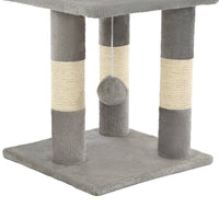 Albero per Gatti con Tiragraffi in Sisal 65 cm Grigio