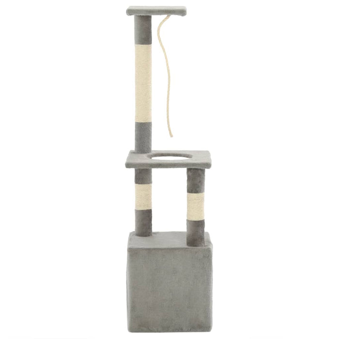 Albero per Gatti con Tiragraffi in Sisal 109 cm Grigio