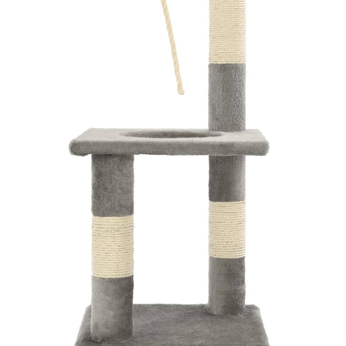 Albero per Gatti con Tiragraffi in Sisal 109 cm Grigio