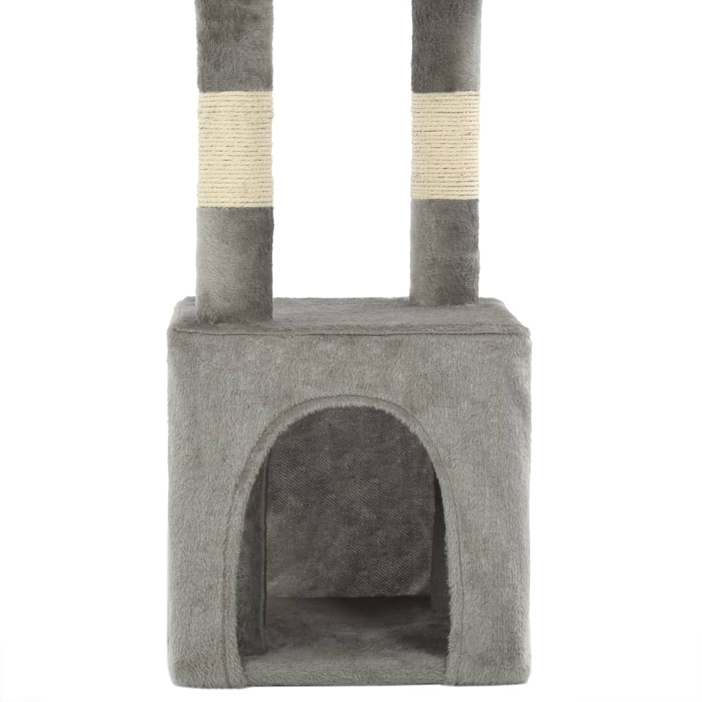 Albero per Gatti con Tiragraffi in Sisal 109 cm Grigio 170602