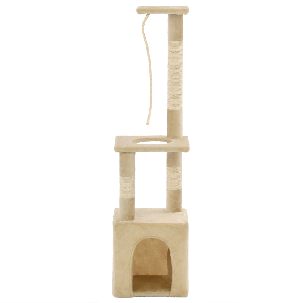 Albero per Gatti con Tiragraffi in Sisal 109 cm Beige cod mxl 13705