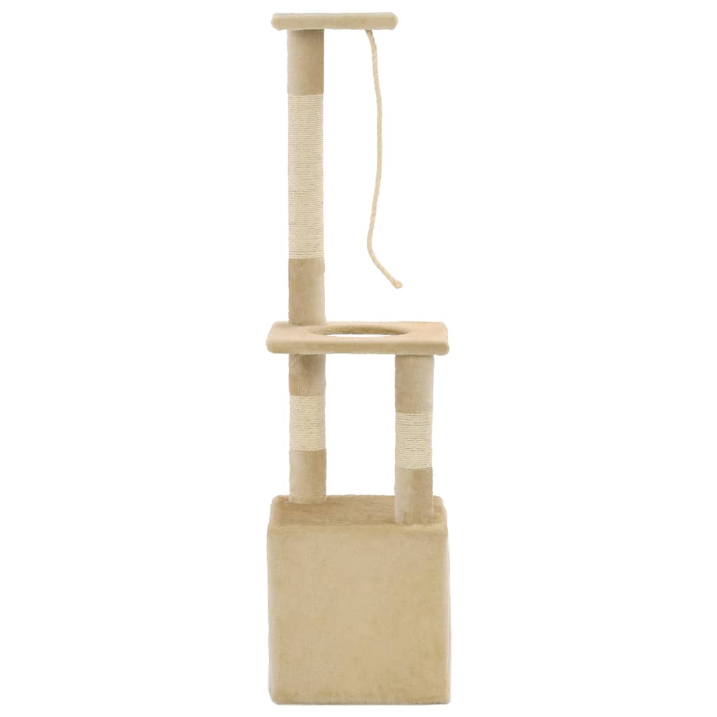 Albero per Gatti con Tiragraffi in Sisal 109 cm Beige cod mxl 13705