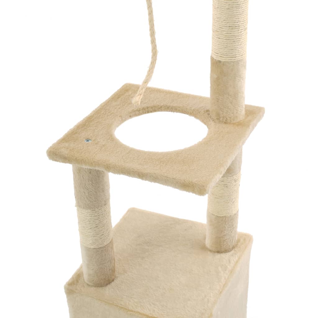 Albero per Gatti con Tiragraffi in Sisal 109 cm Beige cod mxl 13705