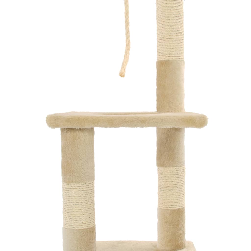 Albero per Gatti con Tiragraffi in Sisal 109 cm Beige cod mxl 13705