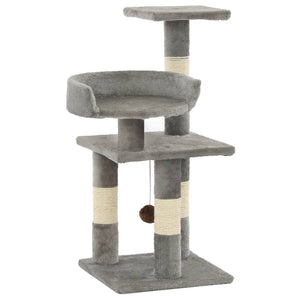 Albero per Gatti con Tiragraffi in Sisal 65 cm Grigio cod mxl 13011