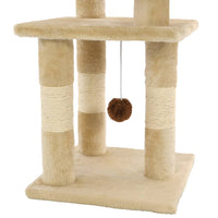 Albero per Gatti con Tiragraffi in Sisal 65 cm Beige cod mxl 15197