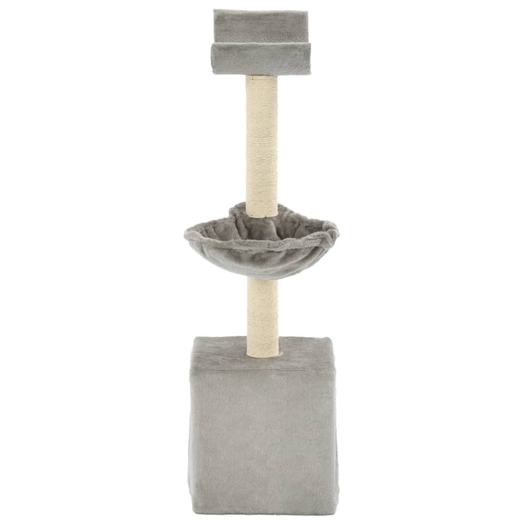 Albero per Gatti con Tiragraffi in Sisal 105 cm Grigio 170623