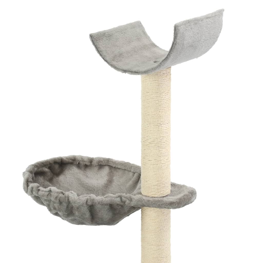 Albero per Gatti con Tiragraffi in Sisal 105 cm Grigio 170623