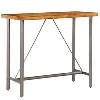 Tavolo da Bar Teak in Massello Rigenerato 120x58x106 cm