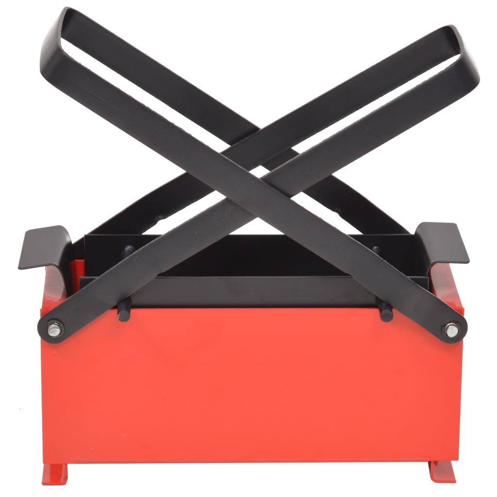 Compattatore di Carta in Acciaio 34x14x14 cm Nero e Rosso 142921