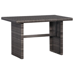 Set da Bistrot 3 pz con Cuscini in Polyrattan Grigio 43915