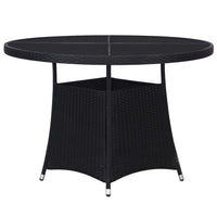 Tavolo da Giardino Nero 110x74 cm in Polyrattan 43921