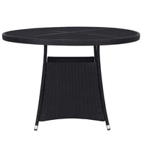 Tavolo da Giardino Nero 110x74 cm in Polyrattan 43921