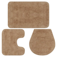 Set Tappetini per Bagno 3 pz in Tessuto Beige cod mxl 62662