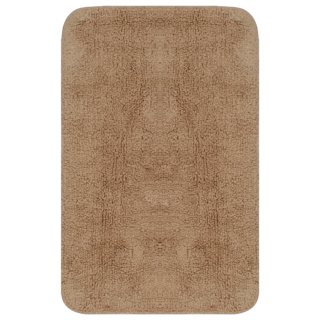 Set Tappetini per Bagno 3 pz in Tessuto Beige cod mxl 62662