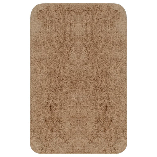 Set Tappetini per Bagno 3 pz in Tessuto Beige cod mxl 62662