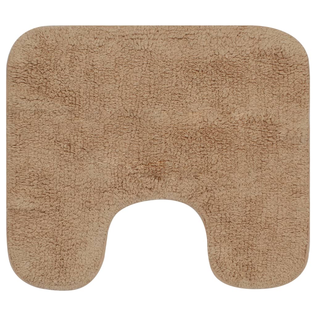 Set Tappetini per Bagno 3 pz in Tessuto Beige 133223