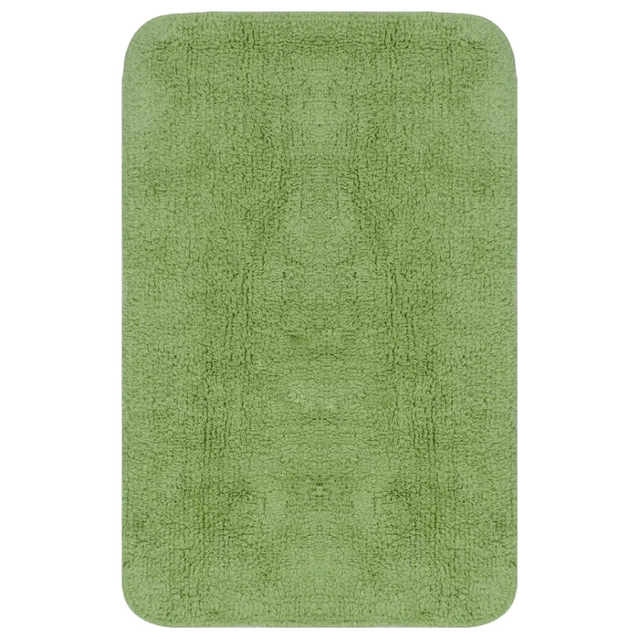 Set Tappetini per Bagno 3 pz in Tessuto Verde cod mxl 76718