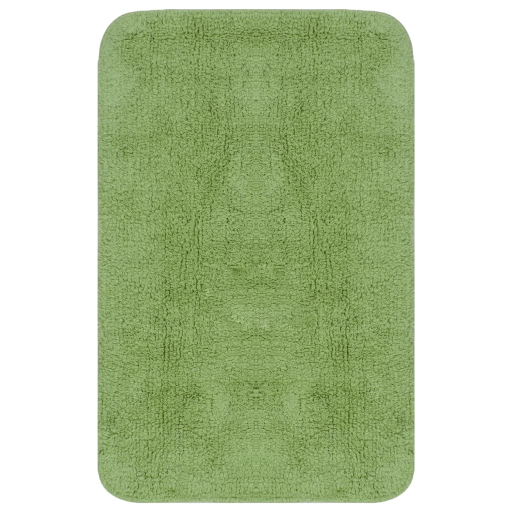 Set Tappetini per Bagno 3 pz in Tessuto Verde 133225