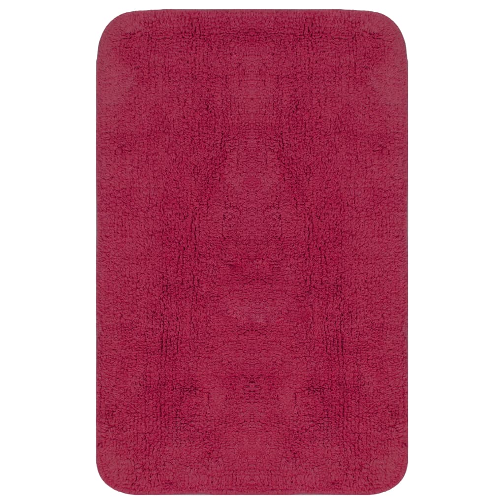 Set Tappetini per Bagno 3 pz in Tessuto Fucsia 133226