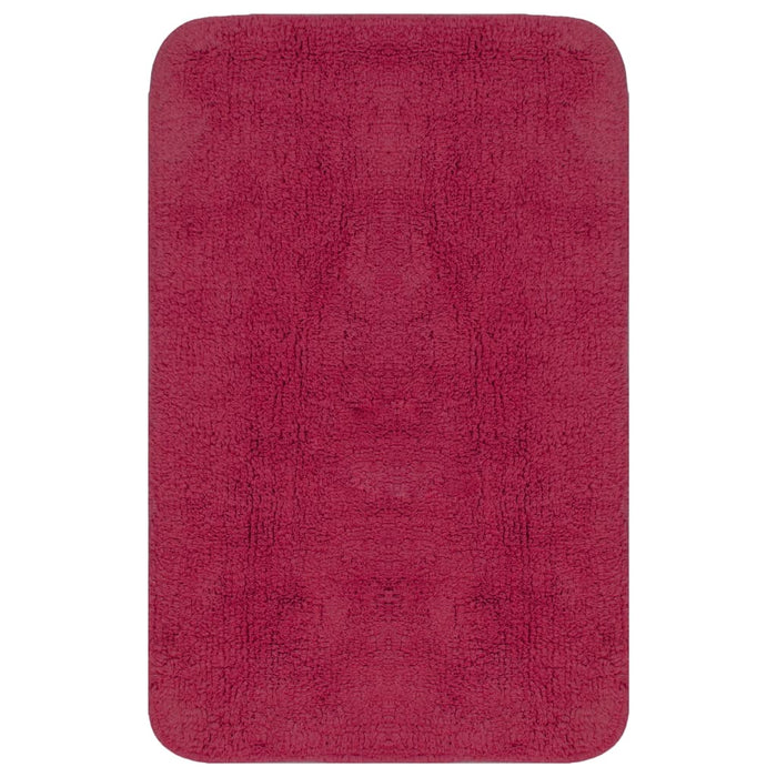 Set Tappetini per Bagno 3 pz in Tessuto Fucsia 133226