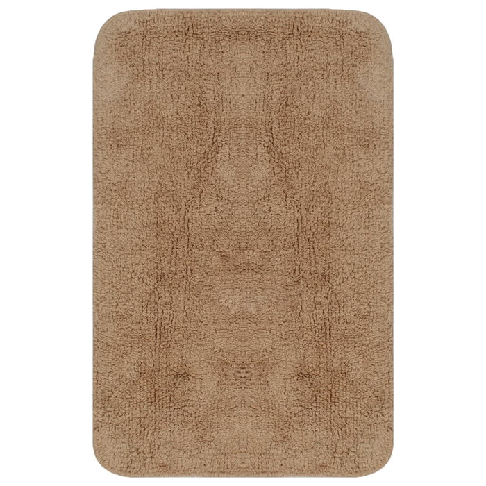 Set Tappetini per Bagno 2 pz in Tessuto Beige cod 12410