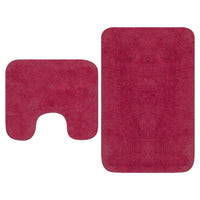 Set Tappetini per Bagno 2 pz in Tessuto Fucsia cod mxl 65672