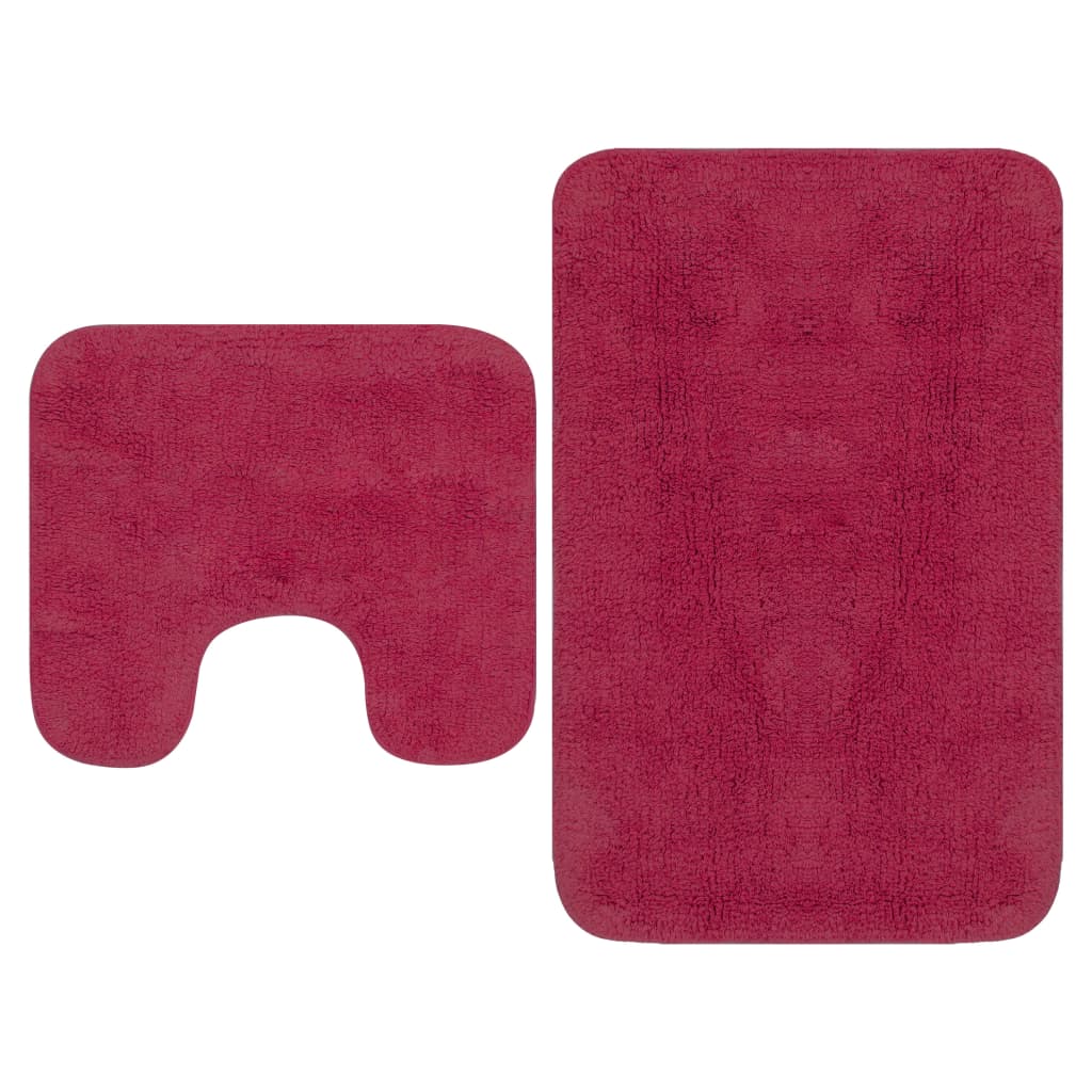 Set Tappetini per Bagno 2 pz in Tessuto Fucsia 133234