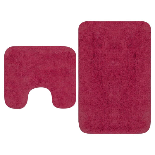 Set Tappetini per Bagno 2 pz in Tessuto Fucsia 133234