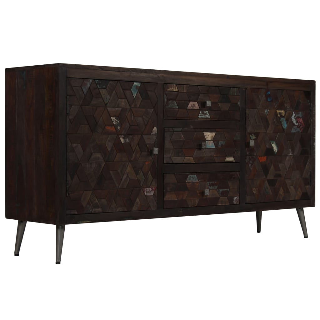 Credenza in Legno Massello di Recupero 160x40x80 cm 