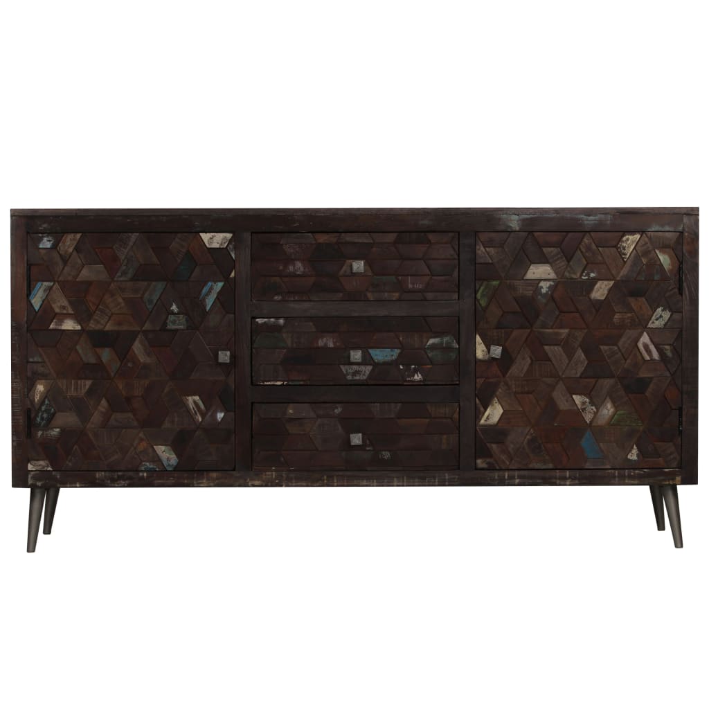 Credenza in Legno Massello di Recupero 160x40x80 cm 