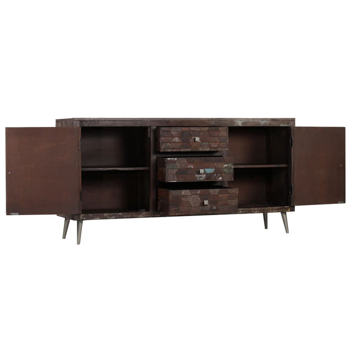 Credenza in Legno Massello di Recupero 160x40x80 cm 