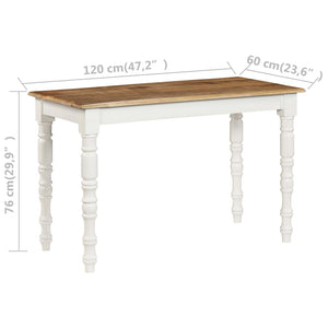 Tavolo da Pranzo 120x60x76 cm in Legno Massello di Mango  cod mxl 70099