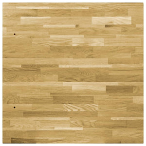 Piano del Tavolo Legno Massello di Rovere Quadrato 44mm 70x70cm 245998