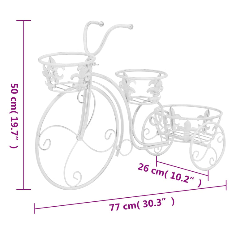 Piedistallo per Piante a Forma di Bici in Stile Vintage Metallo 245931