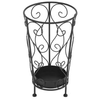 Portaombrelli Stile Vintage Metallo 26x46 cm Nero 245932