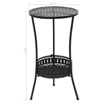 Tavolo da Bistrot Nero 40x70 cm in Metallo cod mxl 34476