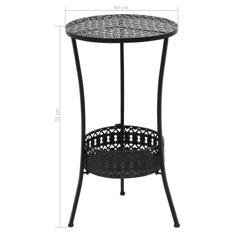 Tavolo da Bistrot Nero 40x70 cm in Metallo cod mxl 34476